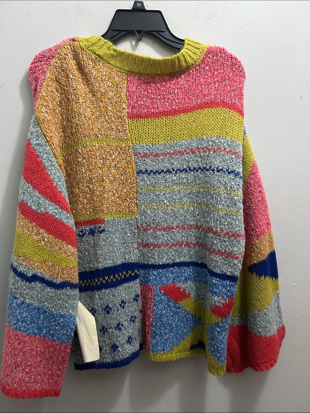Colorblock Patchwork Crewneck Sweater - Multi - Picture 3 of 6
